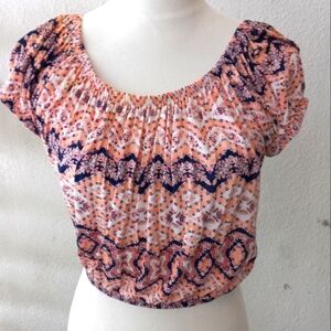 Boho style floral vacation shirt
